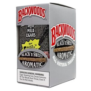 Backwoods Cigars Black N Sweet The cigars have a sweet taste with a lovely aroma. They contain a perfect blend of natural and treated tobacco