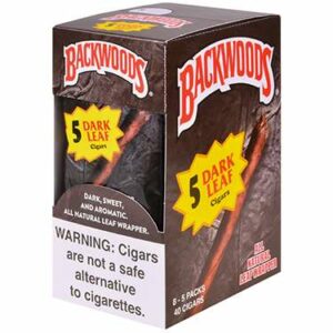 Backwoods Cigars Dark Leaf 8 Packs of 5Have you been looking for a smooth, naturally-flavored sweet cigar? If so, then Backwoods Dark Leaf Cigars