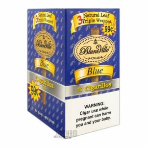 Our store is the best place to Bluntville Triple Wrapped Blue Cigars. The Bluntville Triple Wrapped Blue is a natural Nicaraguan tobacco-filled cigarillo